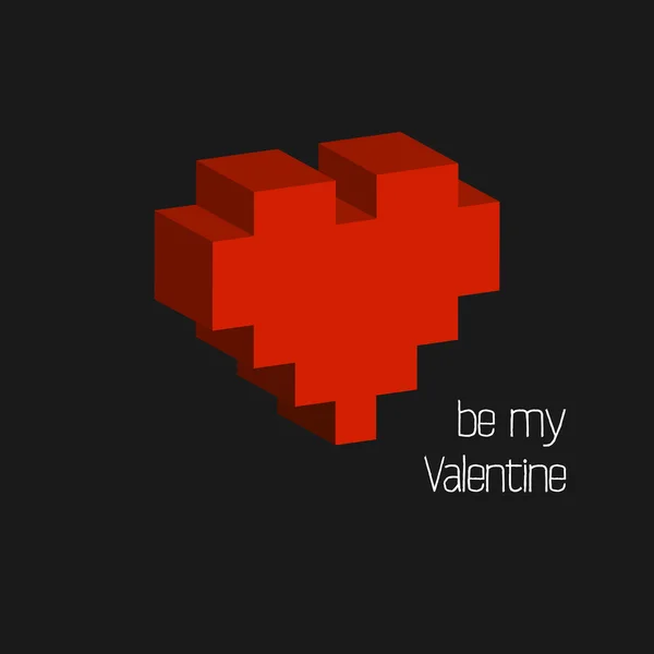 Pixel hjärta — Stock vektor