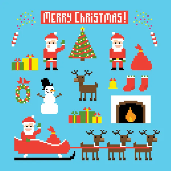 Pixel natal — Vetor de Stock