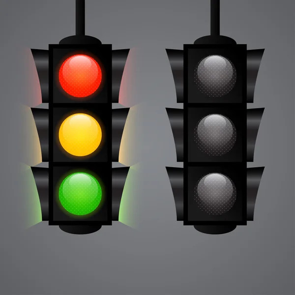 Forgalomirányító lámpa — Stock Vector
