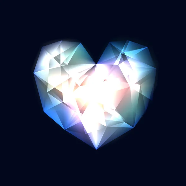 Crystal heart — Stock vektor