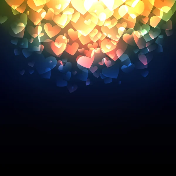 Corazones brillantes — Vector de stock