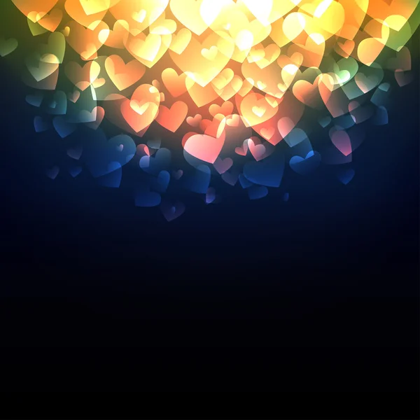 Glowing Hearts — Stock Vector