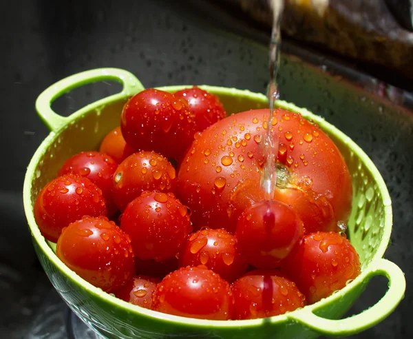 Lavado de tomates — Foto de Stock
