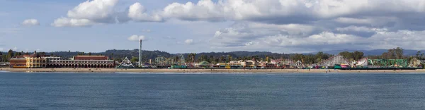 Santa cruz plážové promenády. Panorama. — Stock fotografie