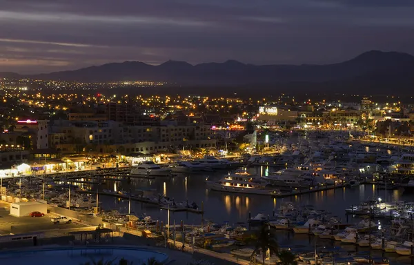 Los cabos, Meksika gece görünümü yukarıdaki — Stockfoto