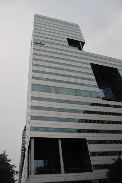 Abn Amro Banks Byggnader Vid Zuidas Amsterdams Finansiella Centrum Nederländerna — Stockfoto