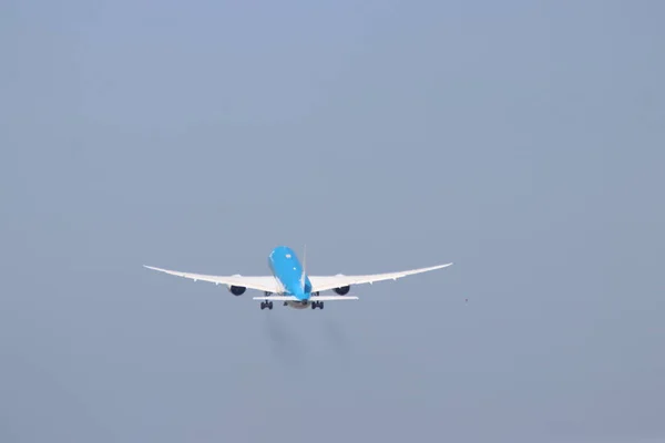 Bhn Klm Royal Dutch Airlines Boeing 787 Dreamliner Отправляется Аэропорта — стоковое фото