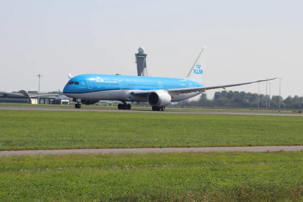 Bhg Klm Royal Dutch Airlines Boeing 787 Dreamliner Desde Aeropuerto — Foto de Stock