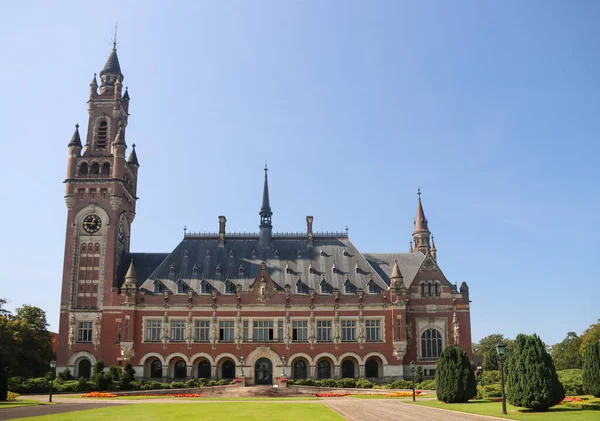 Het Vredespaleis Als Internationaal Hof Van Verenigde Naties Den Haag — Stockfoto