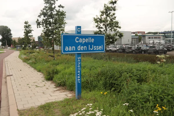 Señal Ciudad Capelle Aan Den Ijssel Cerca Rotterdam Los Países —  Fotos de Stock