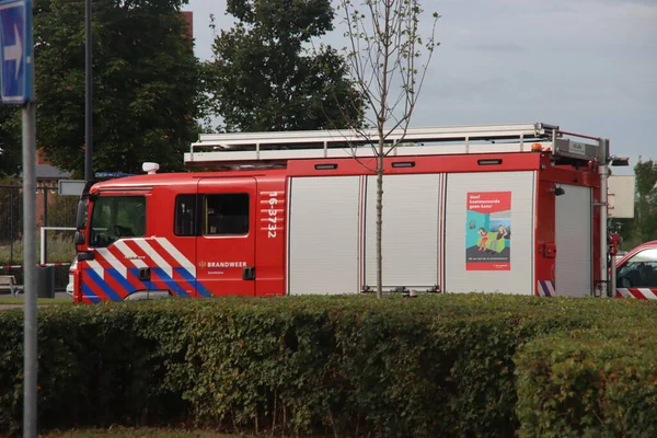 Hollanda Daki Rotterdam Nesselande Bir Akıl Hastanesinde Çıkan Yangında Itfaiyeciler — Stok fotoğraf