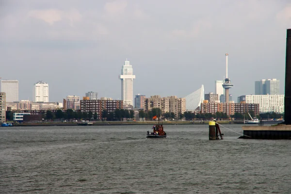 Skyline Rotterdam Sett Vid Det Tidigare Rdm Området Heijplaat Vid — Stockfoto