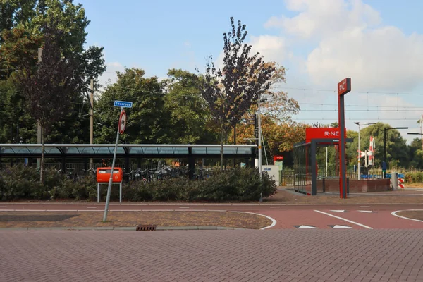 Ferrovia Net Stazione Waddinxveen Nel Centro Del Villaggio Nei Paesi — Foto Stock