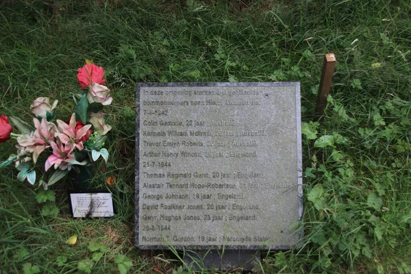 Gedenktafel Für Die Opfer Des Flugzeugabsturzes Zweiten Weltkrieg Epe Den — Stockfoto