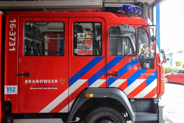 Vrachtwagen Van Brandweer Nieuwerkerk Aan Den Ijssel Nederland — Stockfoto