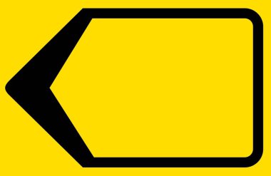 Yol inşaatında doğru yönde ilerlemek için sarı ve siyah işaretler.