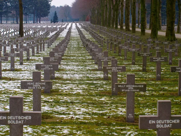 Ysselsteyn Duitse Oorlogsbegraafplaats Nederland Hier Zijn Ook Onbekende Soldaten Begraven — Stockfoto