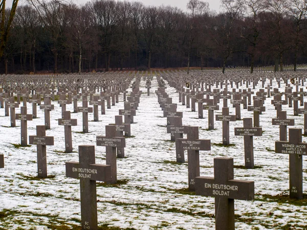 Ysselsteyn Cementerio Guerra Alemán Los Países Bajos Aquí También Hay — Foto de Stock