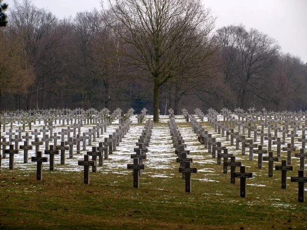 Ysselsteyn Cementerio Guerra Alemán Los Países Bajos Aquí También Hay — Foto de Stock