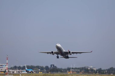 Turkish Airlines TC-JNI Airbus A330-343 cn/1160  departing from Amsterdam Schiphol Airport at Aalsmeerbaan the Netherlands