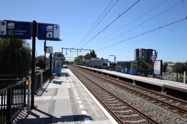 Platforms at the train station of Nieuwerkerk aan den IJssel in the Netherlands