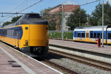 ICM Koploper intercity train arriving at Rotterdam Central Station In the Netherlands