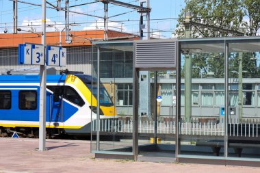 SNG new commuter train sprinter arriving at Rotterdam Central Station in the Netherlands