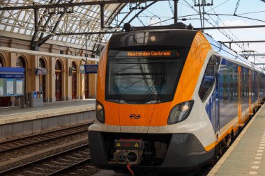 CAF Civity SNG local commuter sprinter train at the railway station of Zwolle in the Netherlands