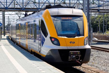 CAF Civity SNG local commuter sprinter train at the railway station of Zwolle in the Netherlands