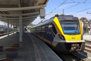 CAF Civity SNG local commuter sprinter train at the railway station of Zwolle in the Netherlands