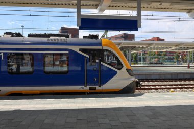 CAF Civity SNG local commuter sprinter train at the railway station of Zwolle in the Netherlands