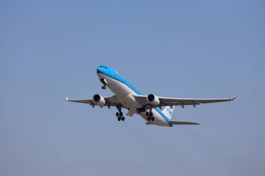 PH-AKD KLM Royal Dutch Airlines Airbus A330-303 departing from Amsterdam Schiphol Airport at Aalsmeerbaan in the Netherlands