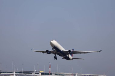 N824NW Delta Air Lines Airbus A330-302 departing from Aalsmeerbaan at Amsterdam Schiphol Airport the Netherlands