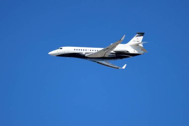 Dassault Falcon 7X PH-IWS departs from Schiphol Amsterdam Airport Oostbaan in the Netherlands
