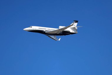 Dassault Falcon 7X PH-IWS departs from Schiphol Amsterdam Airport Oostbaan in the Netherlands