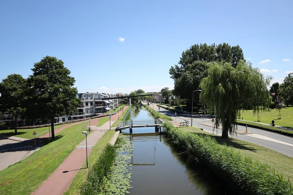 Ring Canal Zuidplaspolder Train Station Nieuwerkerk Aan Den Ijssel Netherlands — 스톡 사진