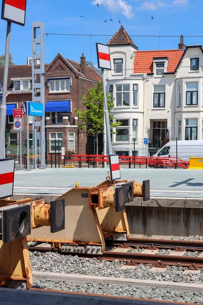 Bumping Block End Railway Zwolle Station Terminus Netherlands — Stockfoto