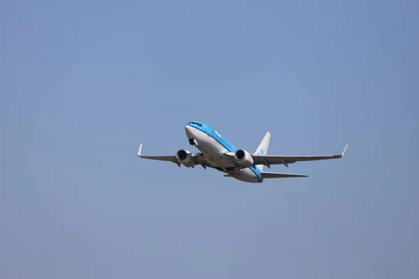 Bgx Klm Royal Dutch Airlines Boeing 737 7K2 Departing Amsterdam — Stockfoto