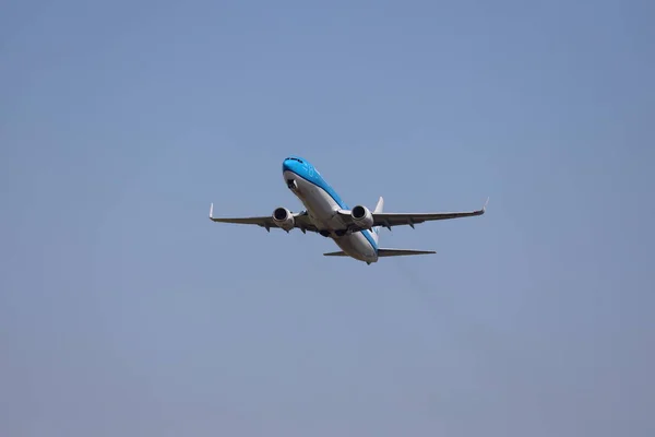 Bxr Klm Royal Dutch Airlines Boeing 737 9K2 Departing Amsterdam — Stockfoto