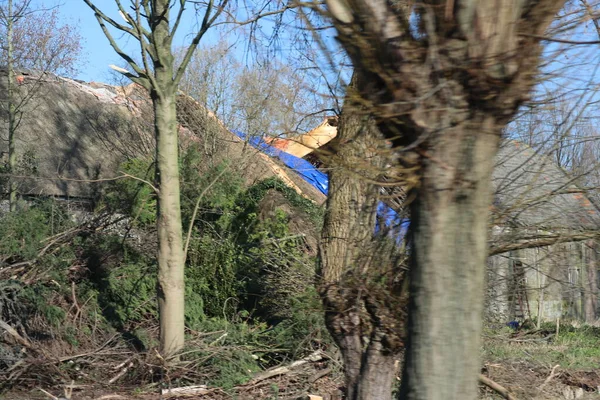 Geertruidehoeve Abandoned Dilapidated Farm National Monument Nieuwerkerk Aan Den Ijssel — Stockfoto