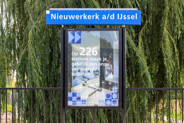 Namesign Plataforma Estación Tren Nieuwerkerk Aan Den Ijssel Los Países —  Fotos de Stock