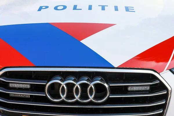 Devant Voiture Intervention Rapide Police Service Circulation Aux Pays Bas — Photo