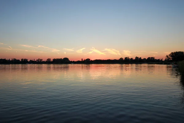 Sonnenuntergang Über Rottemeren Und Rotte Bei Zevenhuizen Den Niederlanden Der — Stockfoto