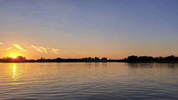 Sonnenuntergang Über Rottemeren Und Rotte Bei Zevenhuizen Den Niederlanden Der — Stockfoto