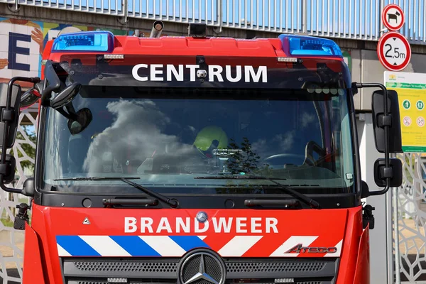 Vehicle Haaglanden Fire Brigade Downtown Hague Netherlands — Stock Photo, Image