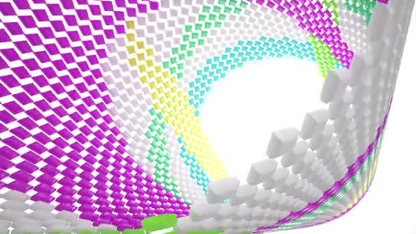 Нескінченне обертання анімованого тла навколо структури — стокове відео