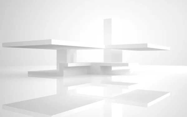 Abstract Architecture. abstract white building on a white background. — Stock Photo, Image