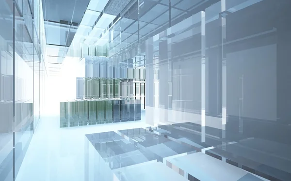 Abstract interior of glass blocks — Stock Photo, Image