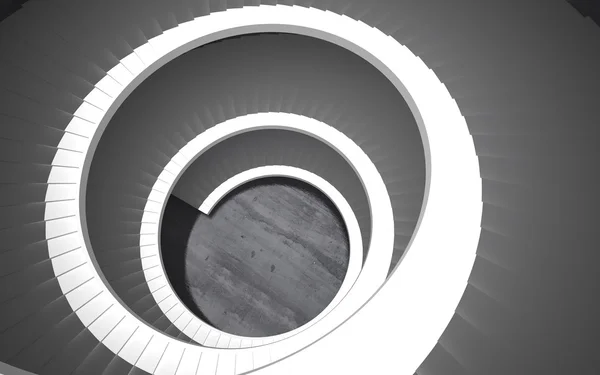 Abstract concrete spiral staircase — Stock Photo, Image