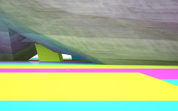 Interior abstracto con hormigón de color — Foto de Stock